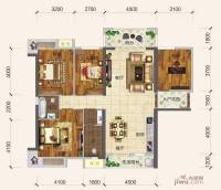 观天下2室2厅2卫124.2㎡户型图