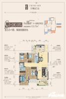 华盈壹品江山3室2厅2卫115㎡户型图